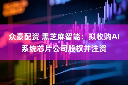 众豪配资 黑芝麻智能：拟收购AI系统芯片公司股权并注资